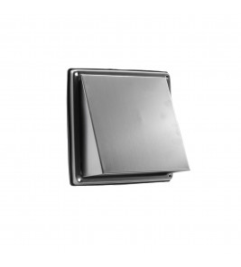 RVS BUITENROOSTER SCHUINE KAP MET FIJNMAZIG GAAS ø 125MM