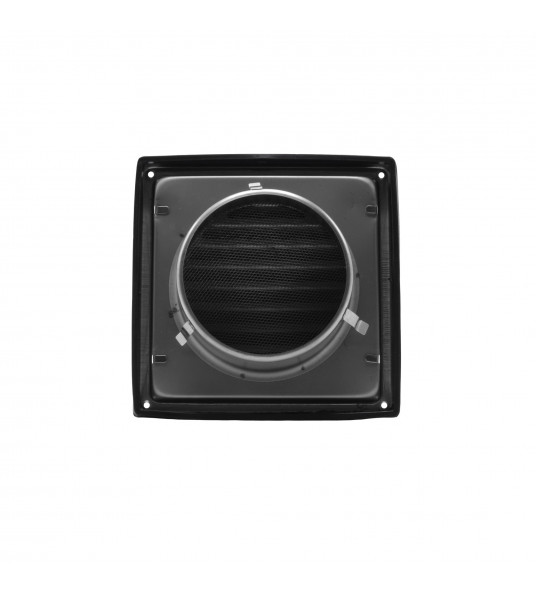 RVS BUITENROOSTER SCHUINE KAP MET FIJNMAZIG GAAS ø 125MM