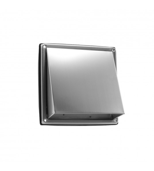 RVS BUITENROOSTER SCHUINE KAP MET FIJNMAZIG GAAS ø150MM