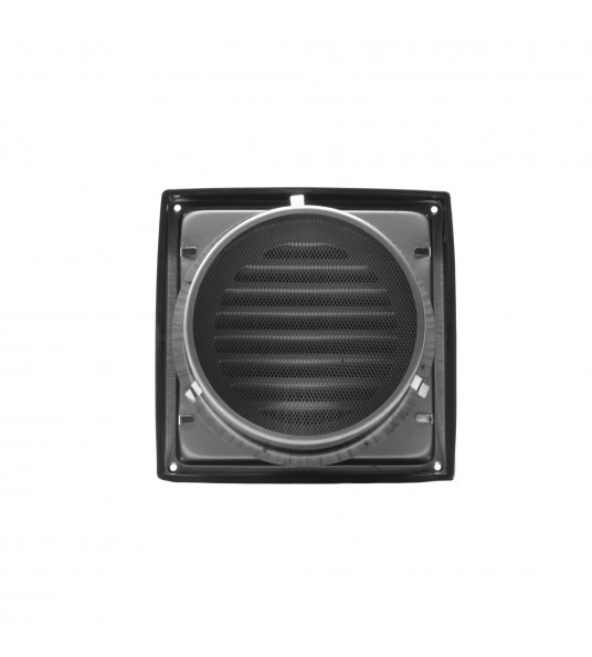 RVS BUITENROOSTER SCHUINE KAP MET FIJNMAZIG GAAS ø150MM