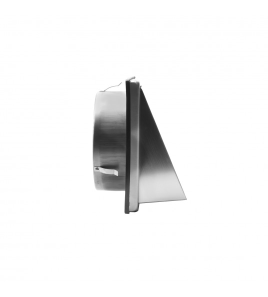 RVS BUITENROOSTER SCHUINE KAP MET FIJNMAZIG GAAS ø150MM