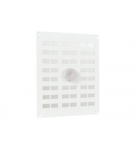 ALU SCHUIFROOSTER MET GAAS 250X200MM WIT