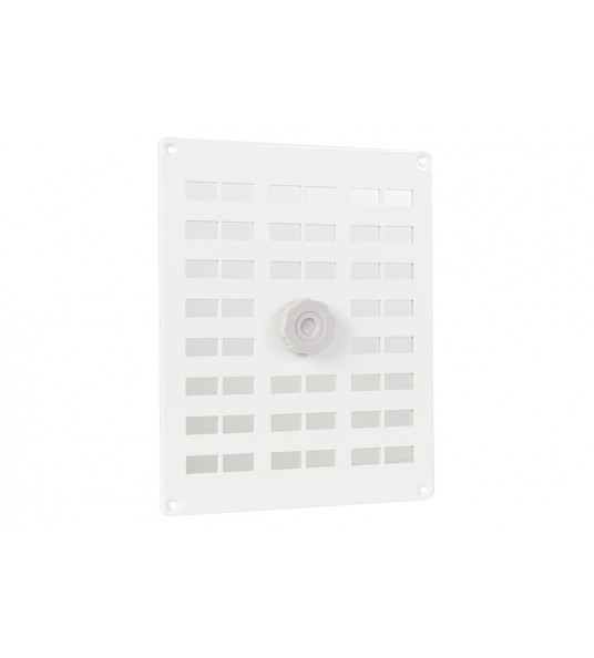 ALU SCHUIFROOSTER MET GAAS 250X200MM WIT