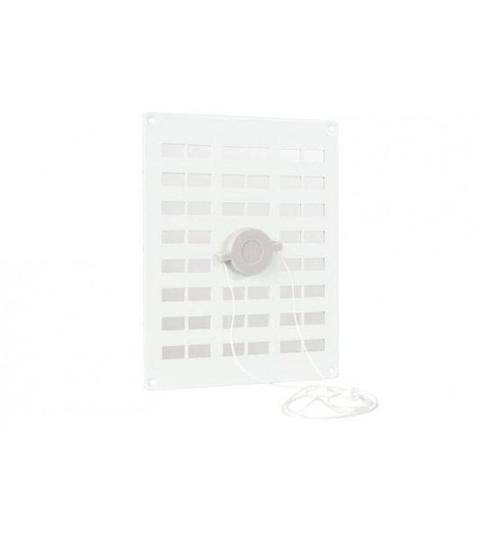 ALU SCHUIFROOSTER MET GAAS 250X200MM WIT