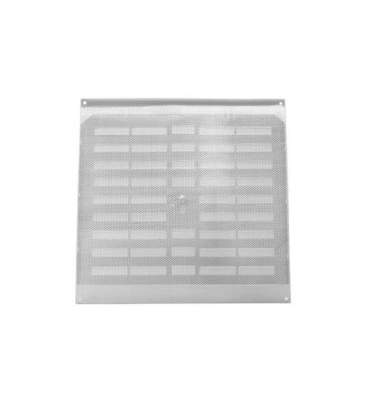 ALU SCHUIFROOSTER MET GAAS 300X300MM WIT