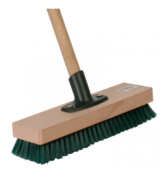 TEGELBEZEM - MOSBEZEM - HOUTEN STEEL - 120 CM