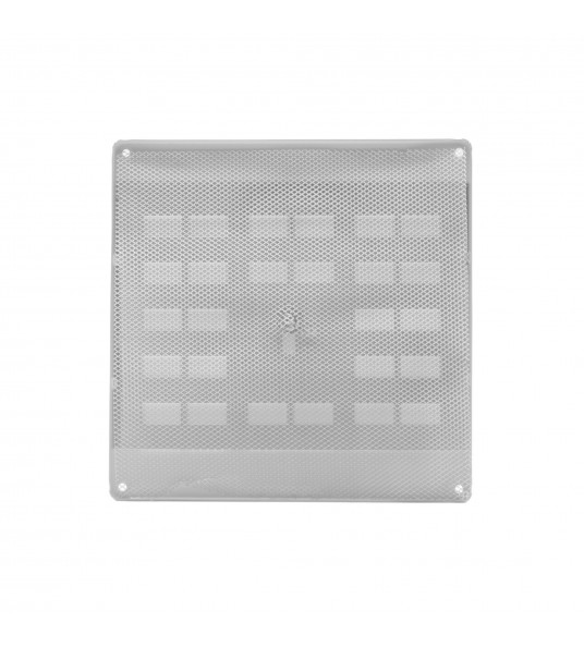 ALU SCHUIFROOSTER MET GAAS 200X200MM WIT