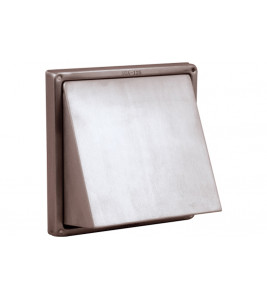 RVS GEVELROOSTER MET TERUGSLAGKLEP ø100MM