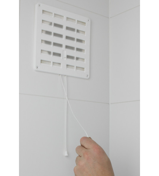 AFSLUITBAAR VENTILATIEROOSTER 200X200MM WIT