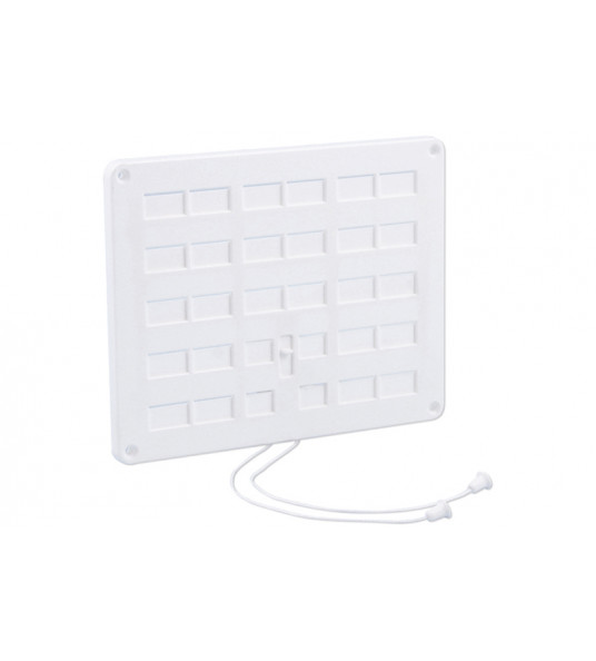 AFSLUITBAAR VENTILATIEROOSTER 250X200MM WIT