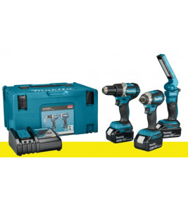 MAKITA GEREEDSCHAPSET DLX3090TJ (DDF484/DTD153/DML801) INCL 3 ACCU'S MAKITA GEREEDSCHAPSET DLX3090TJ (DDF484/DTD153/DML801) INCL 3 ACCU'S
