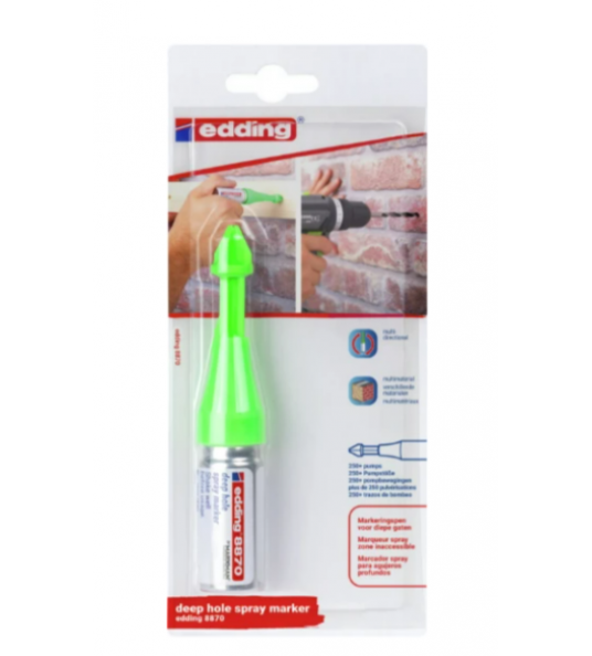 EDDING E-8870 DIEPE GATEN SPRAYMARKER GROEN EDDING E-8870 DIEPE GATEN SPRAYMARKER GROEN