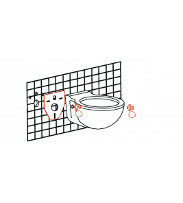 GELUIDSISOLATIESET WAND-WC WIT TBV INBOUWRESERVOIR