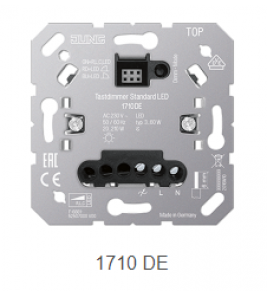 JUNG 1710DE TASTDIMMER LED 3-60/GL 20-210W JUNG 1710DE TASTDIMMER LED 3-60/GL 20-210W