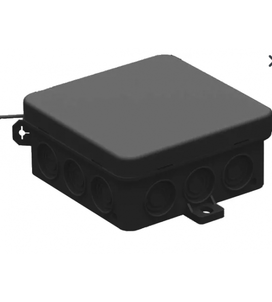 KABELDOOS IP54 85X85X40MM ZWART MET MEMBRAAN INVOER