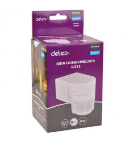 DETEQ GZ18 BEWEGINGSMELDER OUTDOOR 180&deg; WIT TOT 300W (LED)