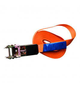 SPANBAND MET RATEL - 25 MM X 5 METER - 500 DAN - ORANJE