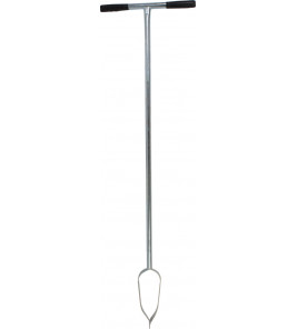 GRONDBOOR - VERZINKT STAAL - 10 CM - RUBBEREN HANDVATTEN GRONDBOOR - VERZINKT STAAL - 10 CM - RUBBEREN HANDVATTEN