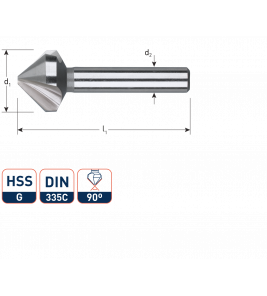 HSS-G VERZINKBOOR 90&deg; VOOR METAAL/HOUT 6.3MM (M3)