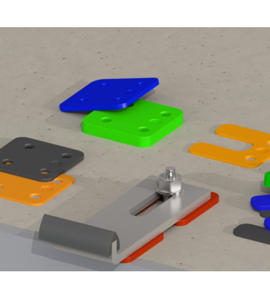 DRUKPLAAT KUNSTSTOF 10MM DIK 100X120MM TOT 30.000KG