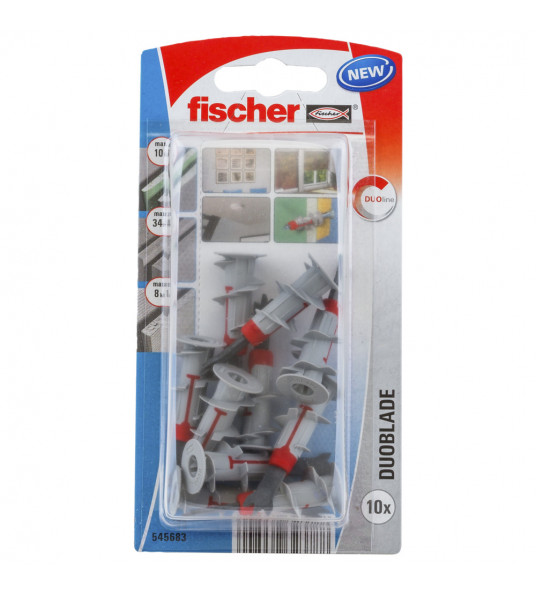 FISCHER DUOBLADE GIPSPLAATPLUG K NV (10 STUKS)