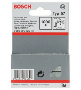 BOSCH NIETEN TYPE 57- 10,6X1,25X8MM (1000 STUKS) BOSCH NIETEN TYPE 57- 10,6X1,25X8MM (1000 STUKS)