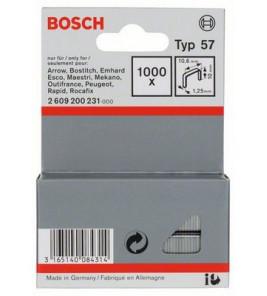 BOSCH NIETEN TYPE 57- 10,6X1,25X10MM (1000 STUKS) BOSCH NIETEN TYPE 57- 10,6X1,25X10MM (1000 STUKS)