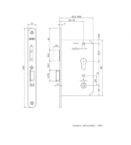 NEMEF COMFORT (SENIOREN) 4429/27-70 VEILIGHEIDSDEURSLOT SKG** DM70MM PC72MM