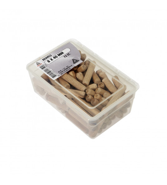DEUVEL HOUT 8 X 40 MM 75ST