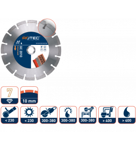 DIAMANTZAAGBLAD BETON/UNIVERSEEL 'ORCA 7' ø125X2,4Xø22,2