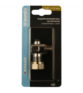 BONFIX BLISTER KOGELSTOPKRAAN HAAKS KNEL 3/8 X 12