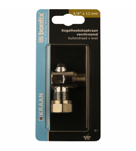 BONFIX BLISTER KOGELSTOPKRAAN HAAKS KNEL 3/8 X 12