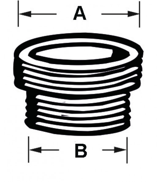 MESSING/CH VERLOOPSTUK MV M24X22