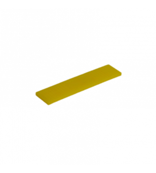 100 STUKS GLASBLOKJES KUNSTSTOF 20X4X100 GEEL