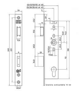 NEMEF 4169/18-35 VEILIGHEIDS SMALDEURSLOT SKG** DM35MM PC92MM