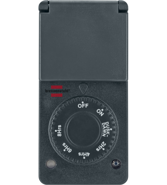 BRENNENSTUHL TIMER MET SCHEMERSENSOR DDT IP44 ANTRACIET