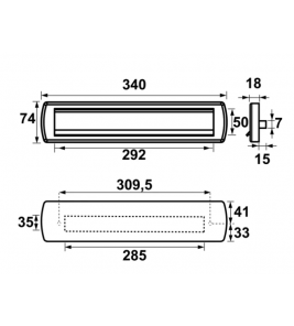 AXA BRIEFPLAAT CURVE PLUS/ALUMINIUM GEPOLIJST F1