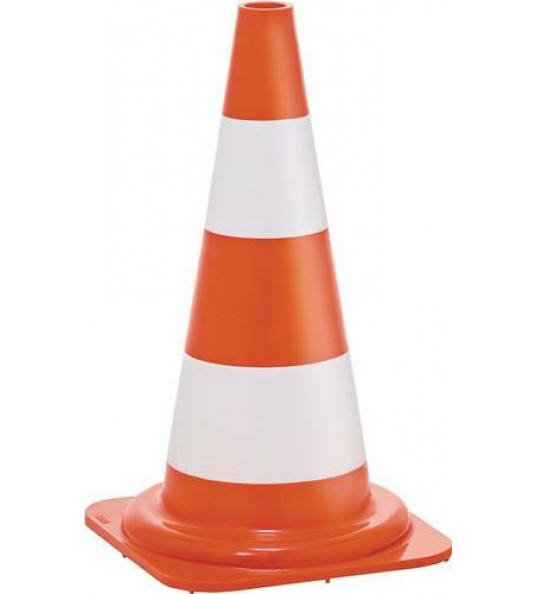 VERKEERSPILON HOOGTE 500MM FLUORESCENTIE BIJ DAGLICHT GEWICHT 1,05KG,