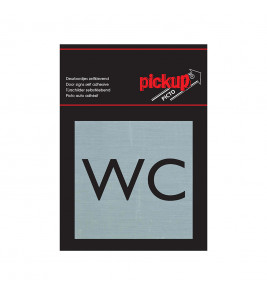 BORD ALULOOK "WC" 80X80 MM ZELFKLEVEND