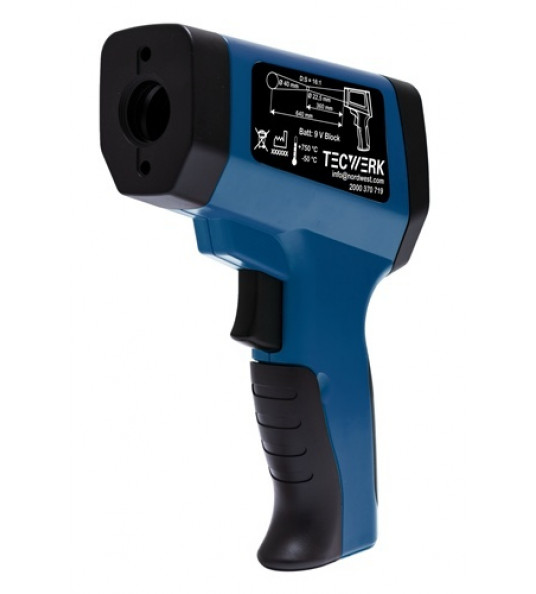 INFRAROODTHERMOMETER - 50 TOT CA. 750 &deg;C ±2 &deg;C TECWERK