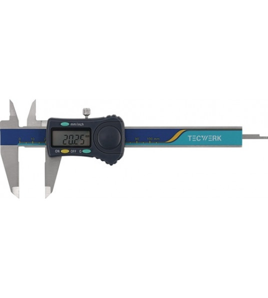 SCHUIFMAAT DIN 862 100 MM DIGITAAL MET VERGRENDELINGSCHROEF HOEKIG TECWERK