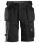 SNICKERS 6151 AW STRETCH LOOSE FIT KORTE WERKBROEK M. HOLSTERZAKKEN ZWART MT 48