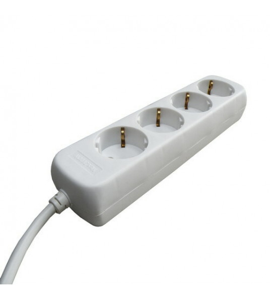 VB EXTEND TAFELCONTACTDOOS WIT 4-VOUDIG + RA 3 METER 3X1.5MM²