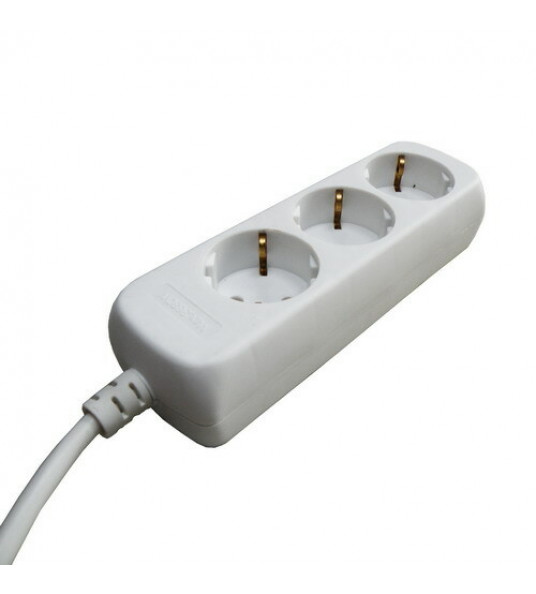 VB EXTEND TAFELCONTACTDOOS WIT 3-VOUDIG + RA 3 METER 3X1.5MM²