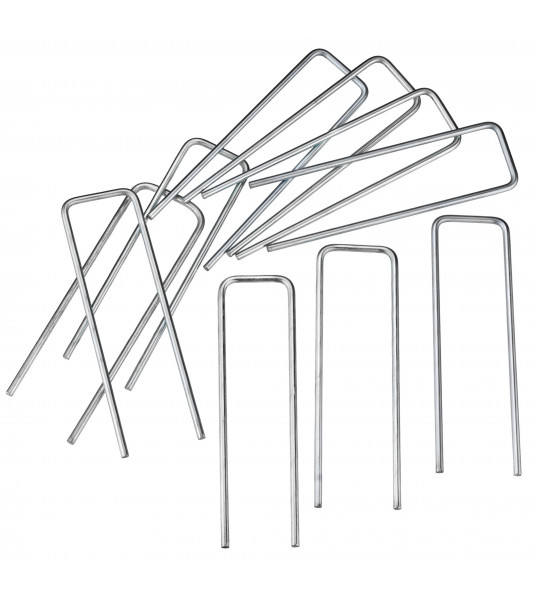 HARINGEN VOOR FOLIE/GAAS 10CM VERZINKT (10 STUKS) HARINGEN VOOR FOLIE/GAAS 10CM VERZINKT (10 STUKS)