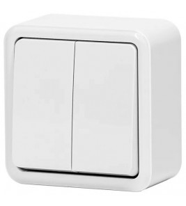 AIGOSTAR OPBOUW SERIESCHAKELAAR 2VOUDIG SELECT WIT