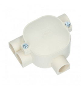 ABB LASDOOS PVC T-DOOS 2X LINKS 5/8" 16MM HAF