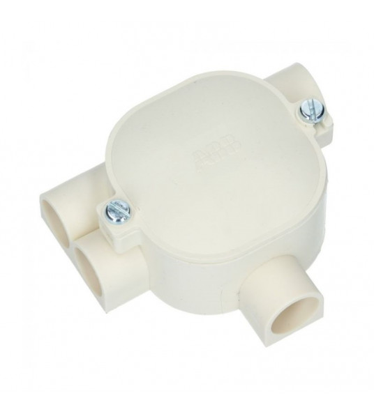 ABB LASDOOS PVC T-DOOS 2X LINKS 5/8" 16MM HAF