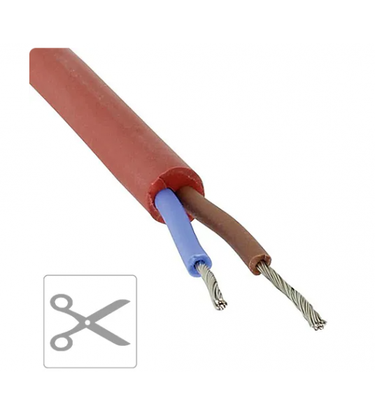 SILICONENKABEL 180 GRADEN 2X 1.5 MM² PER METER