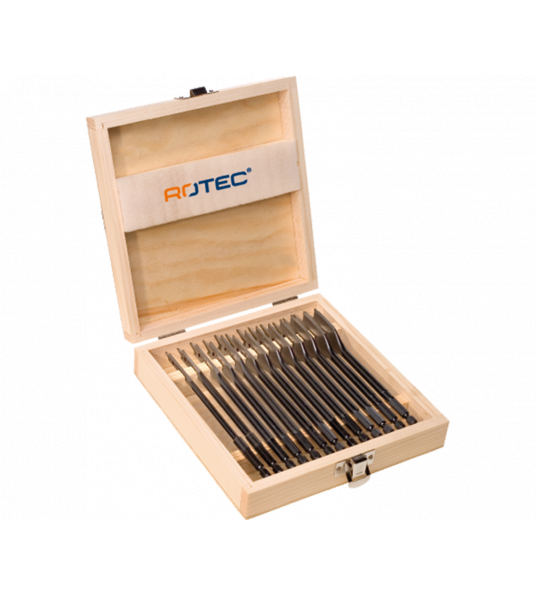 ROTEC SPEEDBORENSET '230', 13-DLG, ø6-25MM HOUTEN KISTJE ROTEC SPEEDBORENSET '230', 13-DLG, ø6-25MM HOUTEN KISTJE